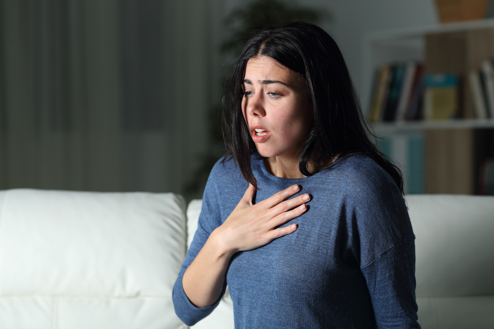 Woman experiencing anxiety all the time